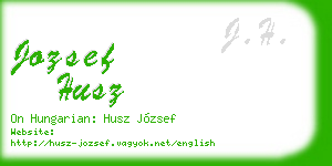 jozsef husz business card