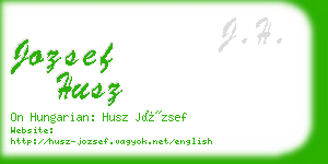 jozsef husz business card